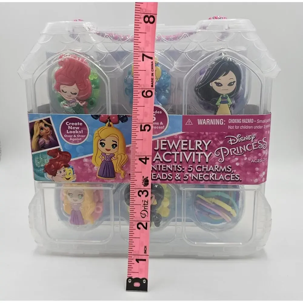 Disney Princess Jewelry Making Activity Kit - 5 Charms 155 Beads And 5 Necklaces